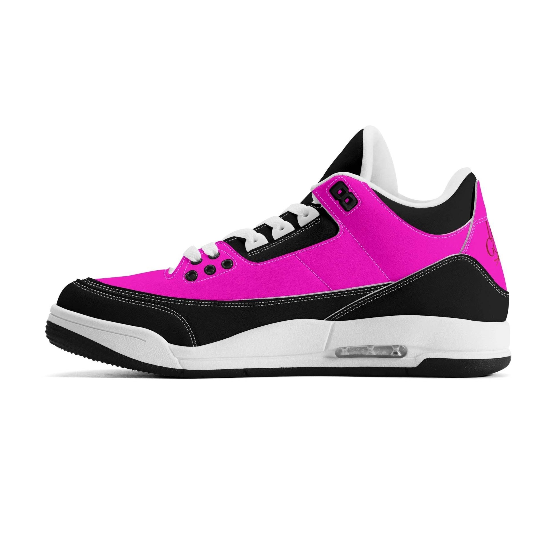 Womens High Top Retro Leather Basketball Sneakers - Luma Gorria vêtement