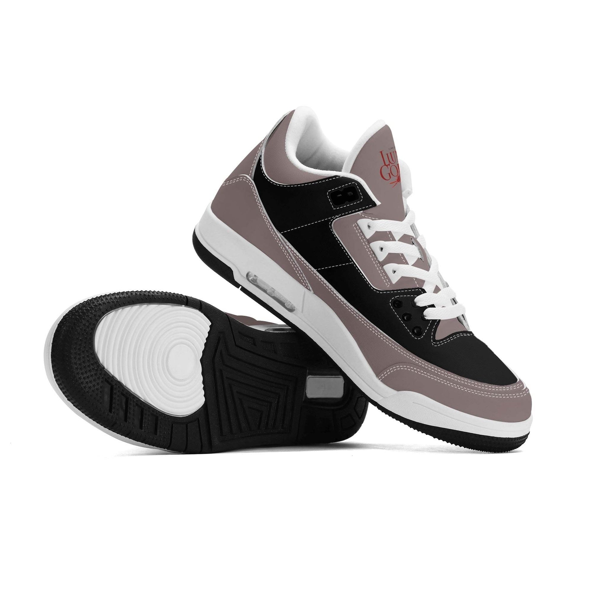Womens High Top Retro Leather Basketball Sneakers - Luma Gorria vêtement