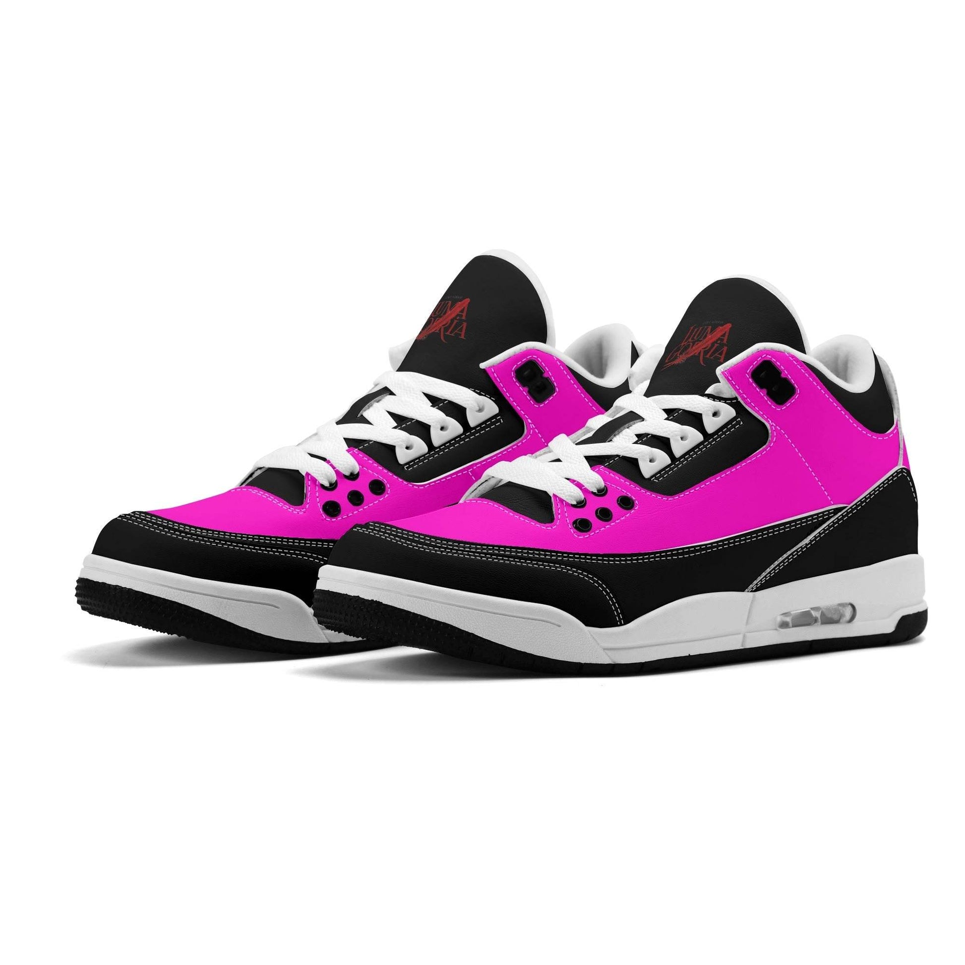 Womens High Top Retro Leather Basketball Sneakers - Luma Gorria vêtement
