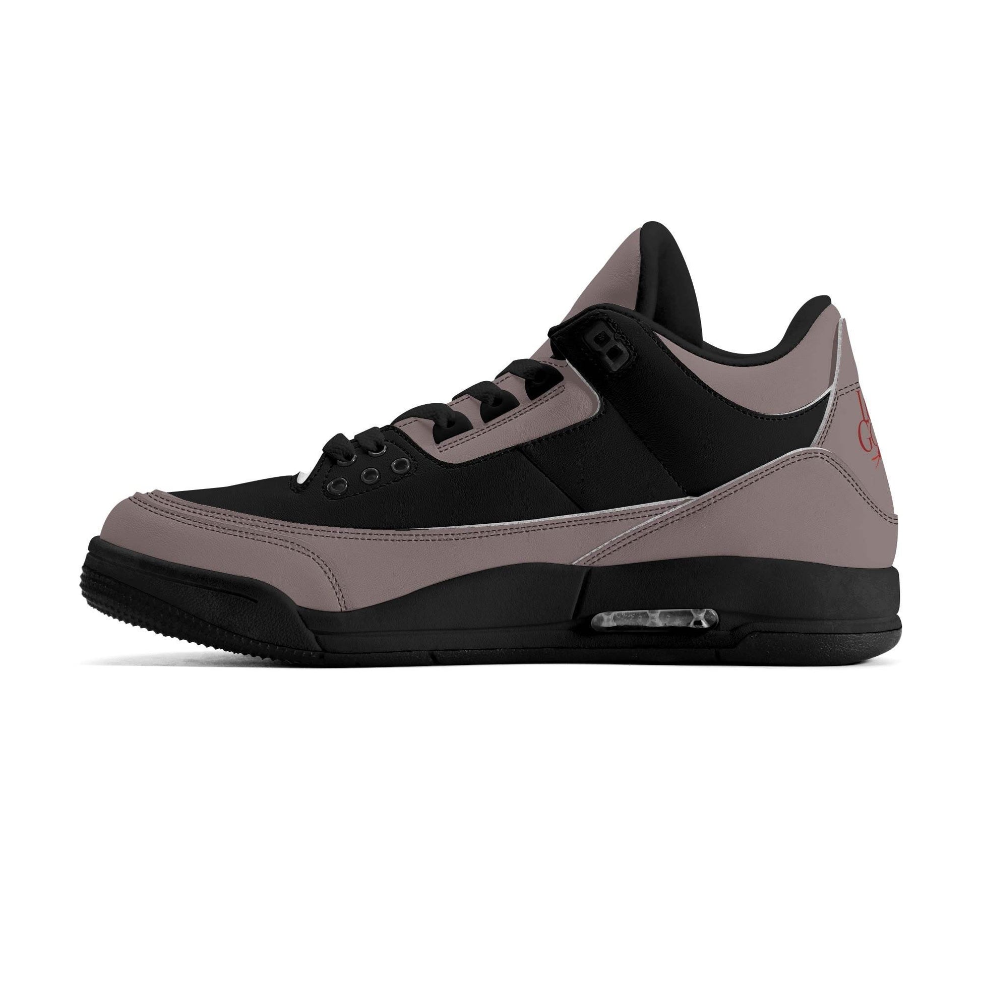 Womens High Top Retro Leather Basketball Sneakers - Luma Gorria vêtement