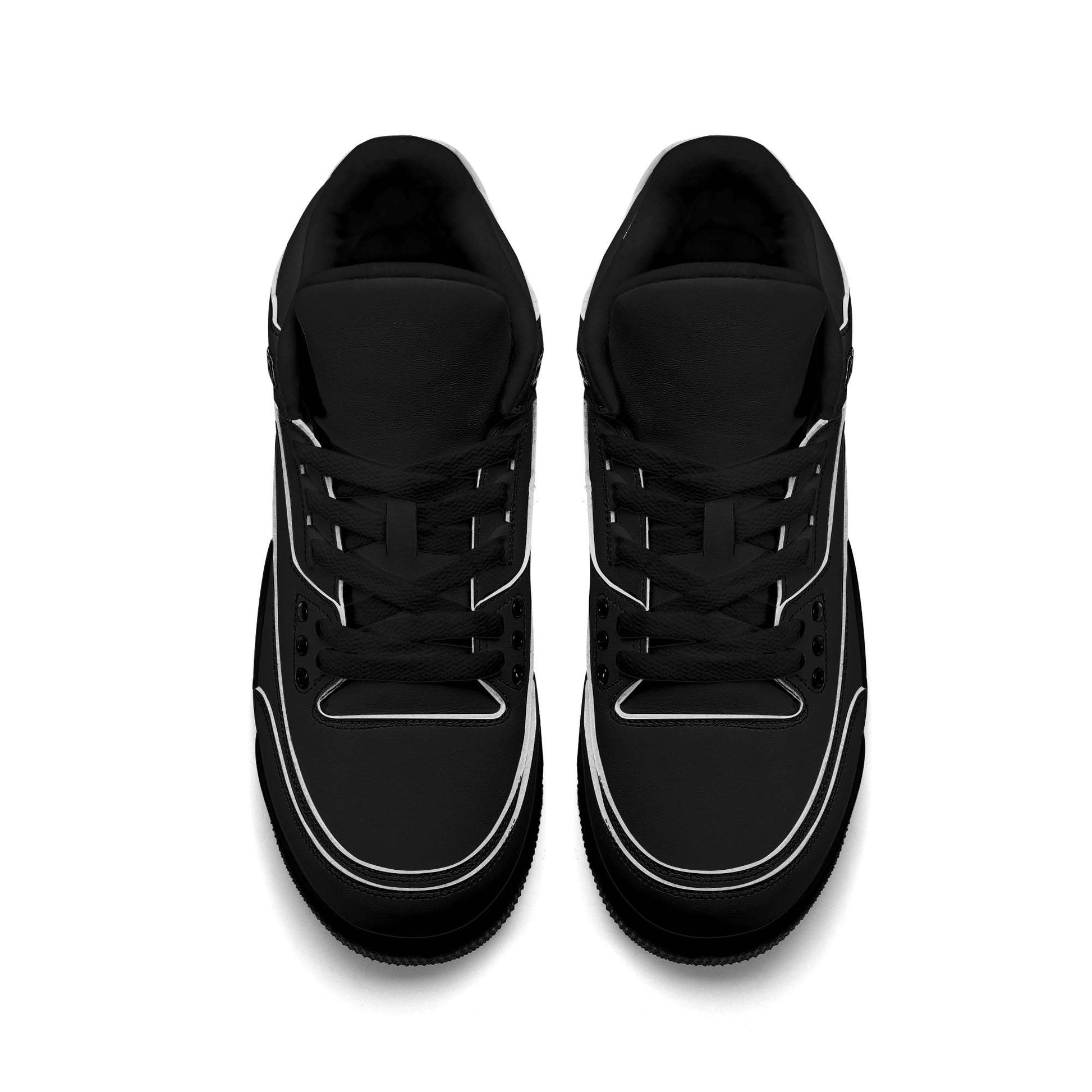 Womens High Top Retro Leather Basketball Sneakers - Luma Gorria vêtement
