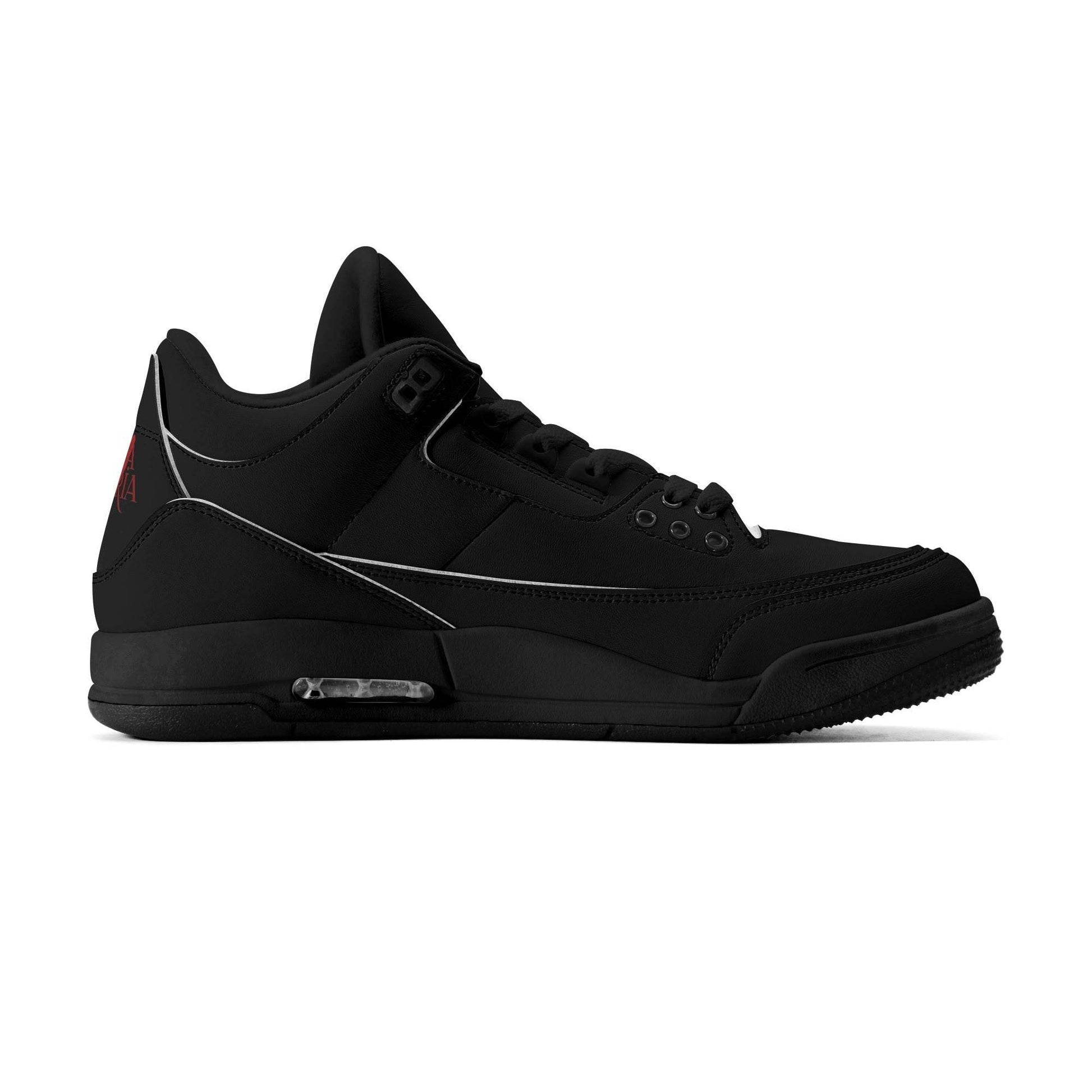 Womens High Top Retro Leather Basketball Sneakers - Luma Gorria vêtement
