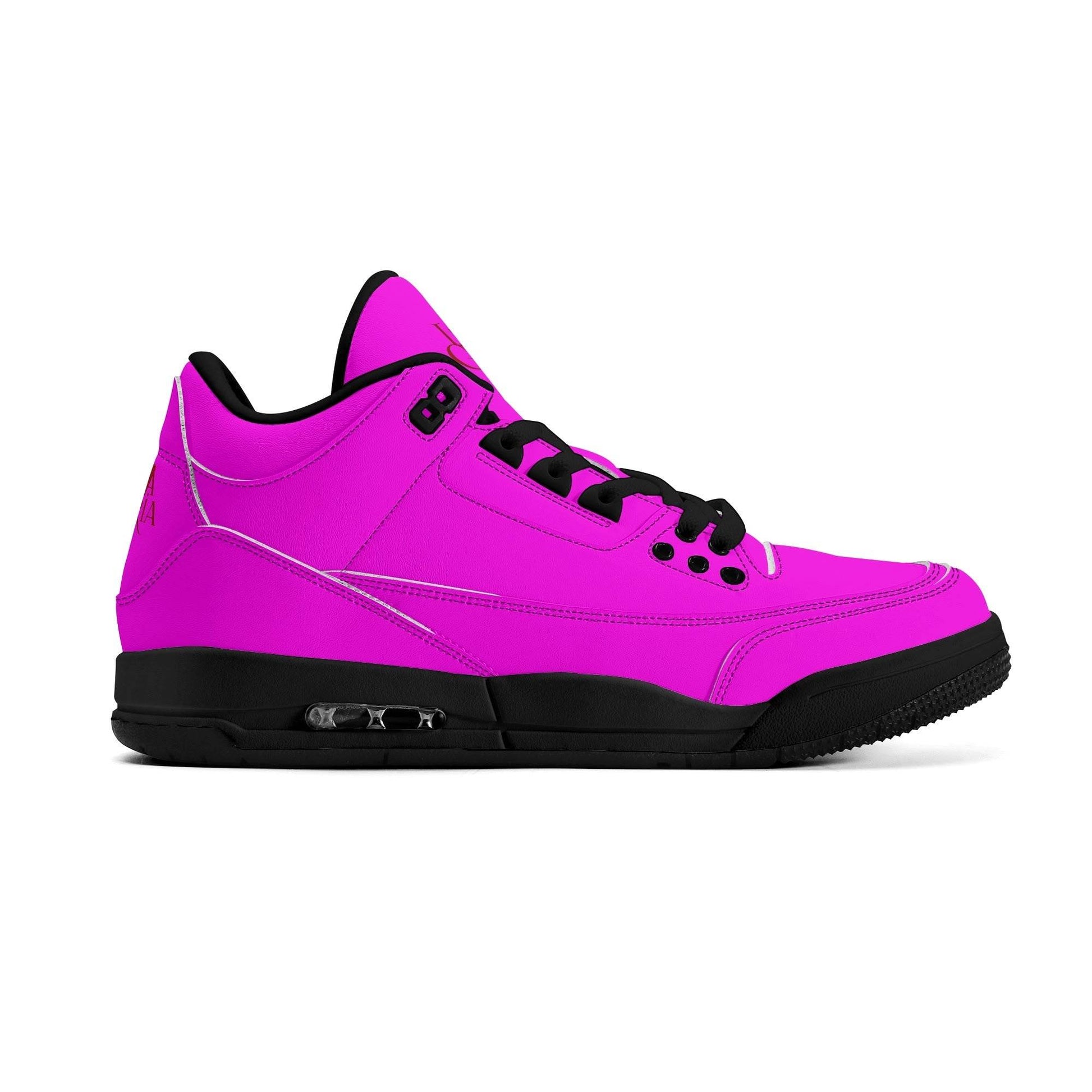 Womens High Top Retro Leather Basketball Sneakers - Luma Gorria vêtement