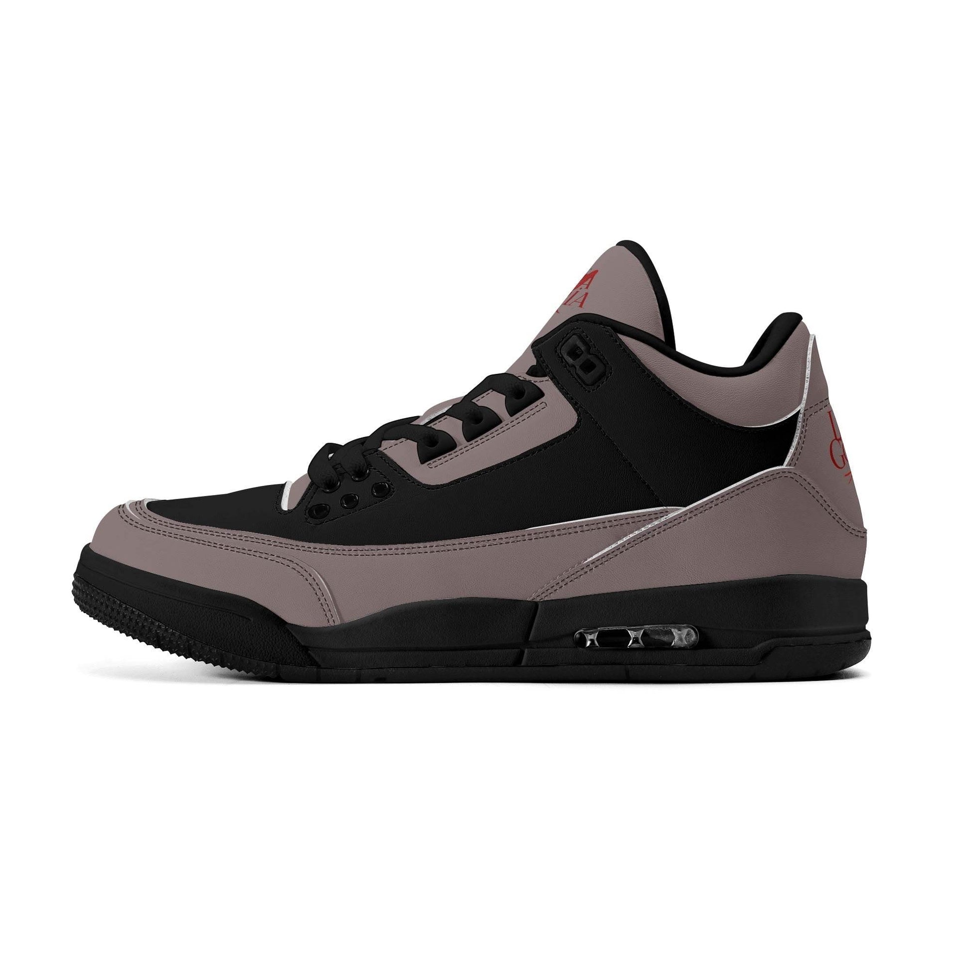 Womens High Top Retro Leather Basketball Sneakers - Luma Gorria vêtement
