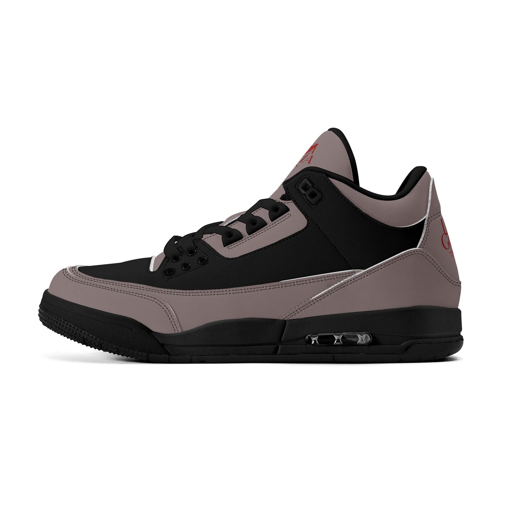 Womens High Top Retro Leather Basketball Sneakers - Luma Gorria vêtement