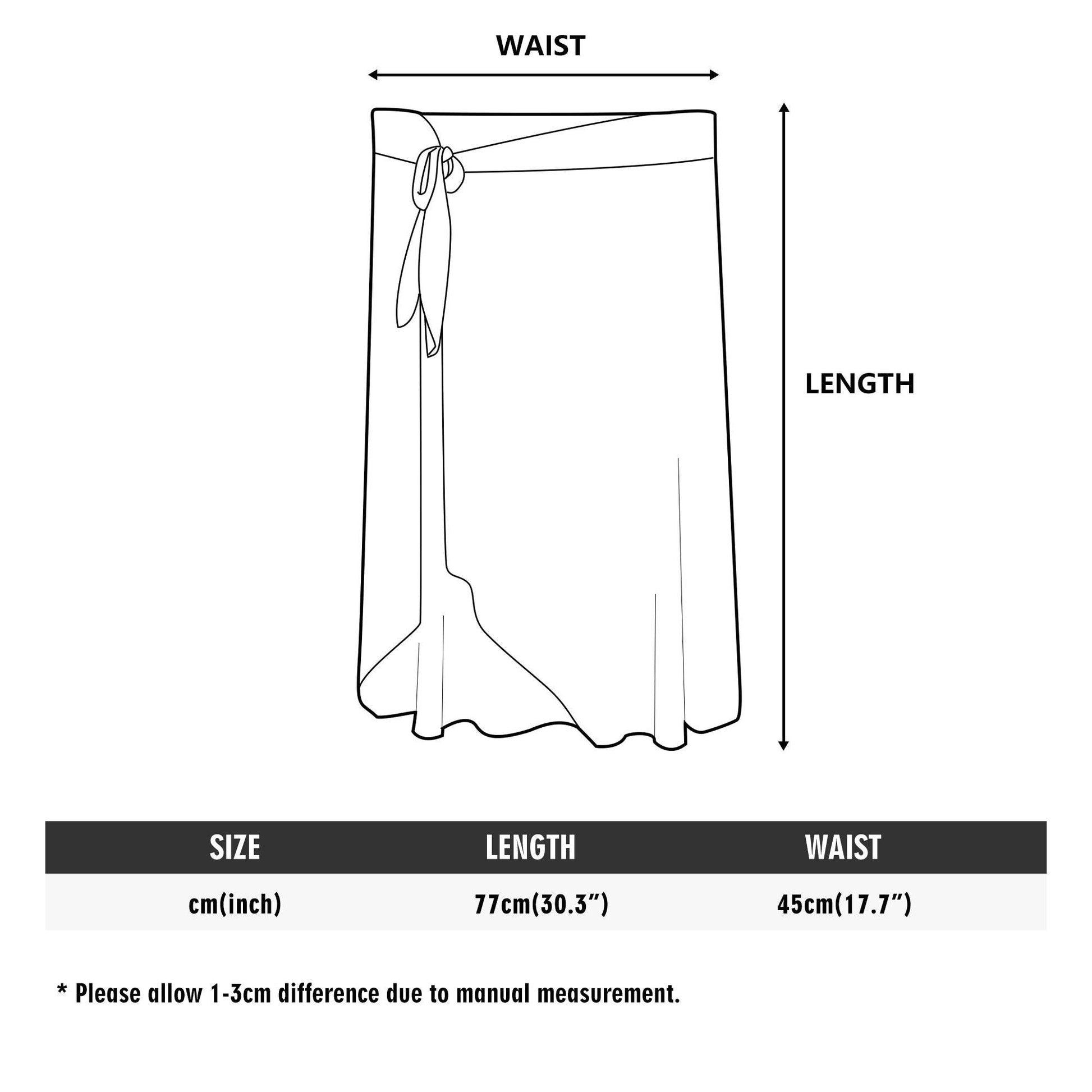 Womens Swimsuit Cover Up Ruffle Tie Side Beach Sarong Wrap Maxi Skirt - Luma Gorria vêtement