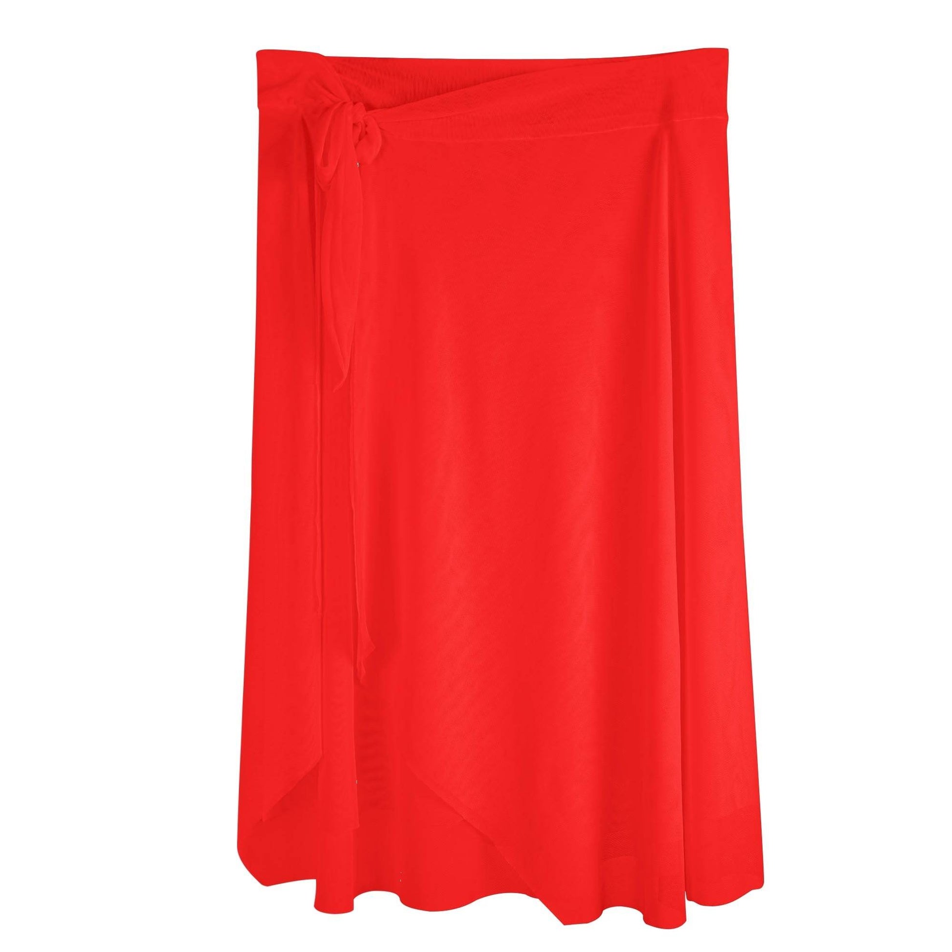 Womens Swimsuit Cover Up Ruffle Tie Side Beach Sarong Wrap Maxi Skirt - Luma Gorria vêtement