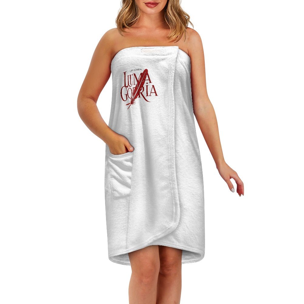 Women's Velcro Bath Towel with Pocket - Luma Gorria vêtement