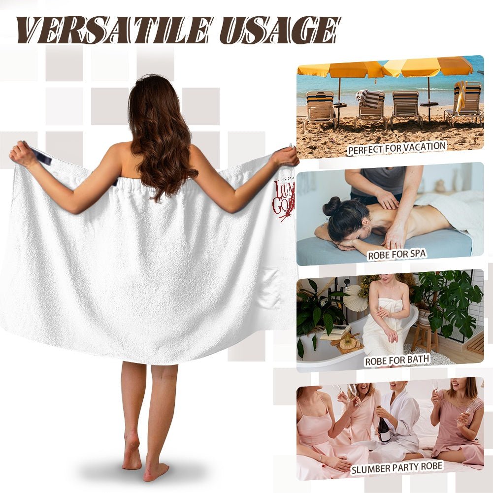 Women's Velcro Bath Towel with Pocket - Luma Gorria vêtement