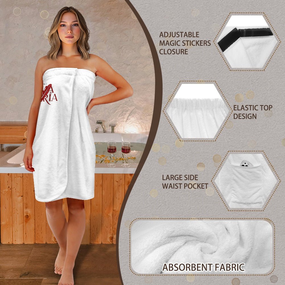 Women's Velcro Bath Towel with Pocket - Luma Gorria vêtement